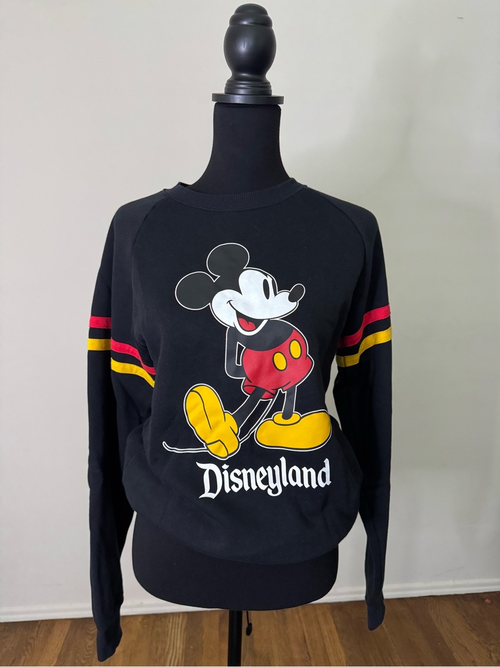 Disneyland Mickey Mouse Black Crewneck Sweatshirt